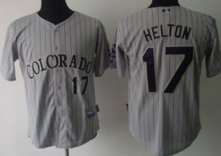 Colorado Rockies #17 Todd Helton Gray Jersey