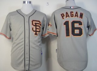 San Francisco Giants #16 Angel Pagan Gray SF Edition Jersey