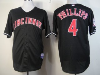 Cincinnati Reds #4 Brandon Phillips 2013 Black Jersey