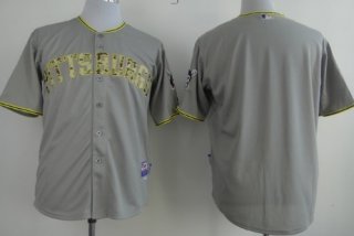 Pittsburgh Pirates Blank Gray With Camo Jersey