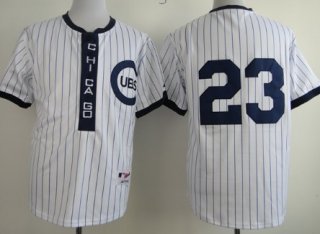 Chicago Cubs #23 Ryne Sandberg 1909 White Pullover Jersey