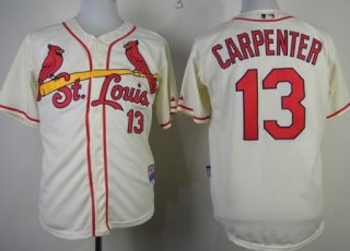 St. Louis Cardinals #13 Matt Carpenter Cream Jersey