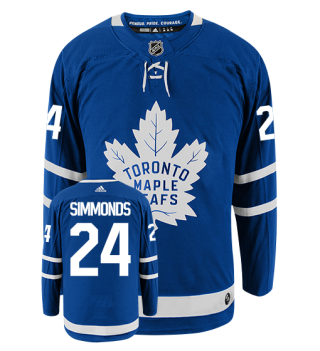 Men's Toronto Maple Leafs #24 Wayne Simmonds Adidas Authentic Home NHL Hockey Jersey