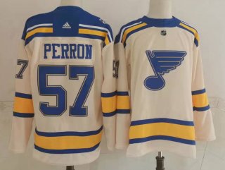 Men's St Louis Blues #57 David Perron Cream 2022 Winter Classic Authentic Jersey