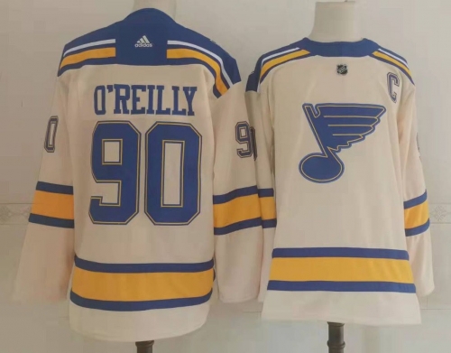 Men's St Louis Blues #90 Ryan OReilly Cream 2022 Winter Classic Authentic Jersey