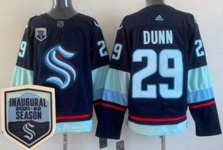 Men's Seattle Kraken #29 Vince Dunn Navy 2021-22 Season Inaugural Authentic Jersey