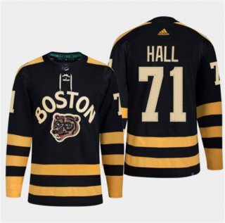 Men's Boston Bruins #71 Taylor Hall Black Classic Primegreen Stitched Jersey