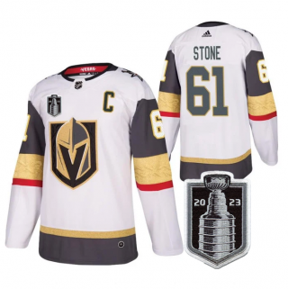 Men's Vegas Golden Knights #61 Mark Stone White 2023 Stanley Cup Final Stitched Jersey