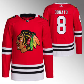 Men's Chicago Blackhawks #8 Ryan Donato Red Stitched Hockey Jersey