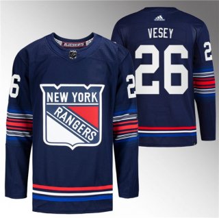 Men's New York Rangers #26 Jimmy Vesey Navy Stitched Jersey