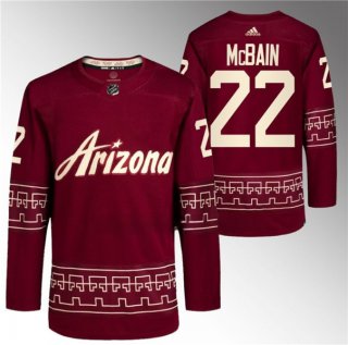 Men's Arizona Coyotes #22 Jack McBain Garnet Alternate Pro Jersey