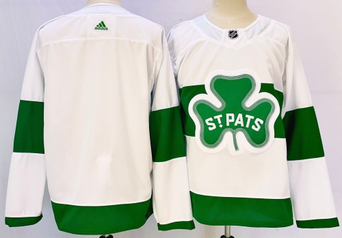 Men's Toronto Maple Leafs White Blank St Patricks Authentic Jersey