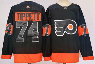 Men's Philadelphia Flyers #74 Owen Tippett Black Alternate Authentic Jersey