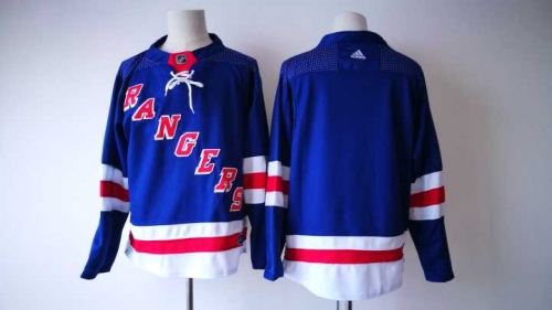 Men's New York Rangers Blank Royal Blue Home 2017-2018 Hockey Stitched NHL Jersey