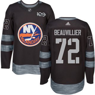 Adidas Islanders #72 Anthony Beauvillier Black 1917-2017 100th Anniversary Stitched NHL Jersey