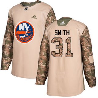 Adidas Islanders #31 Billy Smith Camo Authentic 2017 Veterans Day Stitched NHL Jersey