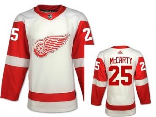 Men's Adidas Detroit Red Wings #25 Darren McCarty White Road Authentic NHL Jersey