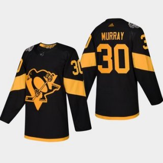 Men's #30 Matt Murray Penguins Coors Light 2019 Stadium Series Black Authentic Jersey