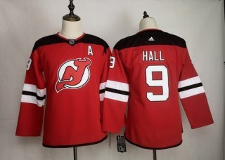 New Jersey Devils 9 Taylor Hall Red Women Adidas Jersey