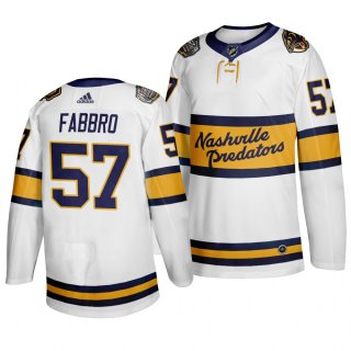 Men's Nashville Predators 57 Dante Fabbro White 2020 Winter Classic Adidas Jersey