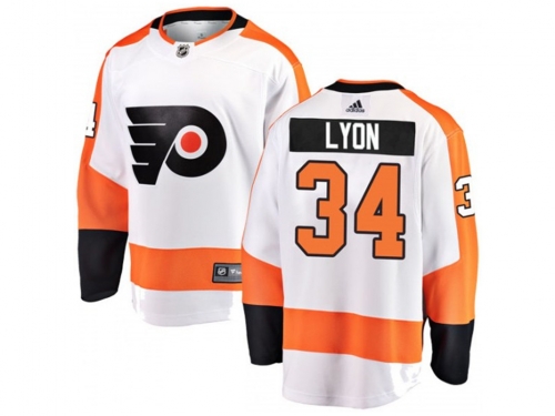 Adidas Philadelphia Flyers #34 Alex Lyon Away Fanatics WhiteJersey