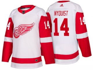 Men's Detroit Red Wings #14 Gustav Nyquist White 2017-2018 adidas Hockey Stitched NHL Jersey