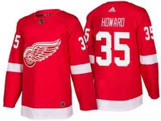 Men's Detroit Red Wings #35 Jimmy Howard Red Home 2017-2018 adidas Hockey Stitched NHL Jersey