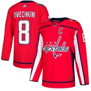 Adidas Capitals #8 Alex Ovechkin Red Home Authentic Stitched NHL Jersey