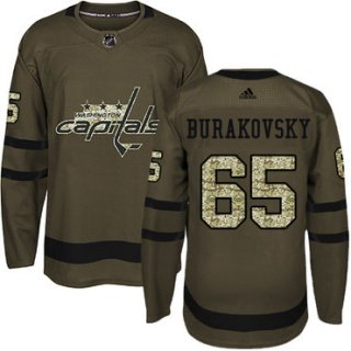 Adidas Capitals #65 Andre Burakovsky Green Salute to Service Stitched NHL Jersey