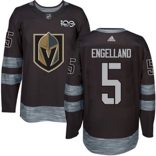 Adidas Golden Knights #5 Deryk Engelland Black 1917-2017 100th Anniversary Stitched NHL Jersey