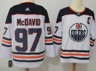 Adidas Oilers #97 Connor McDavid White Road Authentic Stitched NHL Jersey