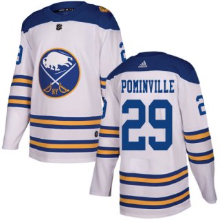 Adidas Sabres #29 Jason Pominville White Authentic 2018 Winter Classic Stitched NHL Jersey