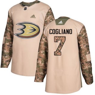 Adidas Ducks #7 Andrew Cogliano Camo Authentic 2017 Veterans Day Stitched NHL Jersey