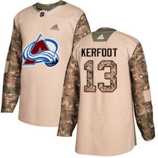 Adidas Avalanche #13 Alexander Kerfoot Camo Authentic 2017 Veterans Day Stitched NHL Jersey