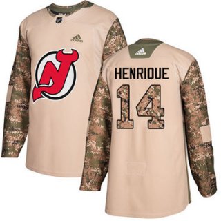 Adidas Devils #14 Adam Henrique Camo Authentic 2017 Veterans Day Stitched NHL Jersey