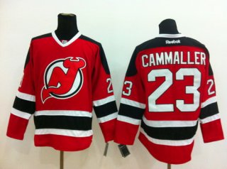 New Jersey Devils #23 Michael Cammalleri Red With Black Jersey