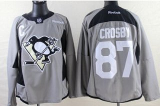 Pittsburgh Penguins #87 Sidney Crosby 2014 Training Gray Jersey