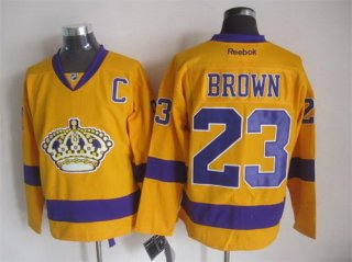 Los Angeles Kings #23 Dustin Brown Yellow Jersey