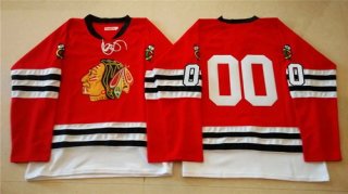 Chicago Blackhawks #00 Clark Griswold 1960-61 Red Vintage Jersey