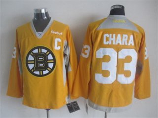 Boston Bruins #33 Zdeno Chara 2014 Training Yellow Jersey