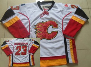 Calgary Flames #23 Sean Monahan White Jersey