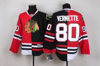 Men's Chicago Blackhawks #80 Antoine Vermette RedBlack Two Tone Jersey