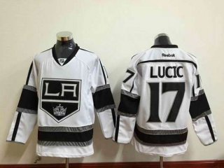 Men's Los Angeles Kings #17 Milan Lucic White Jersey