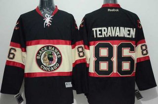 Men's Chicago Blackhawks #86 Teuvo Teravainen Black Third Jersey