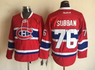 Men's Montreal Canadiens #76 P.K. Subban Reebok Red 2015-16 Home Premier NHL Jersey