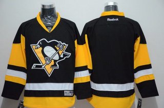 Men's Pittsburgh Penguins Blank Black Third Alternate NHL Reebok Jersey