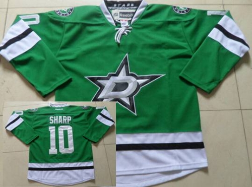 Men's Dallas Stars #10 Patrick Sharp Green Jersey