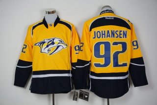 Men's Nashville Predators #92 Ryan Johansen Yellow Reebok Hockey Jersey