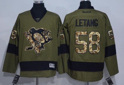 Men's Pittsburgh Penguins #58 Kris Letang Black Third Reebok Hockey Jersey