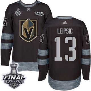 Adidas Golden Knights #13 Brendan Leipsic Black 1917-2017 100th Anniversary 2018 Stanley Cup Final Stitched NHL Jersey